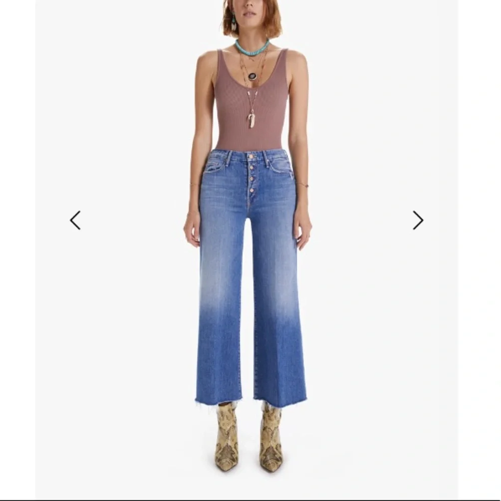 MOTHER The Pixie Roller Ankle Fray Jeans - Picture 1 of 5